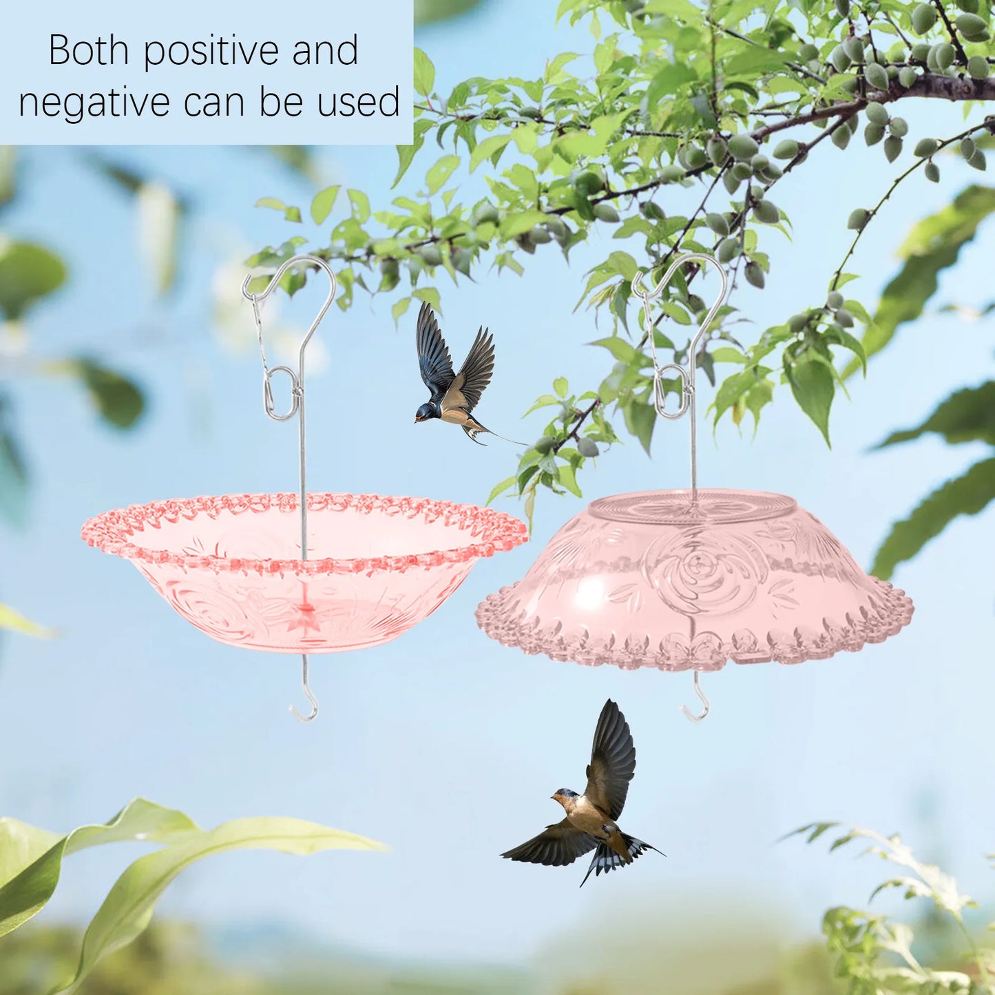 Hanging Bird Bathtub Feeder for Outdoor Decoration