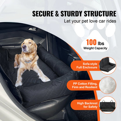 Dog Car Seat Waterproof Booster Clip-On Safety Leash for Medium  Large Dog