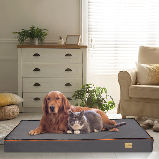 Large Padded Orthopedic Bed Foam Cushion with Washable Cover