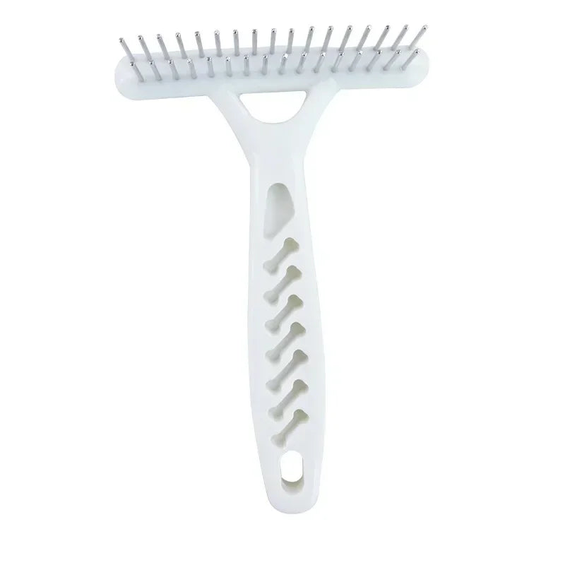 White Rake Comb for Dogs and Cats  Short Long Hair Fur Shedding