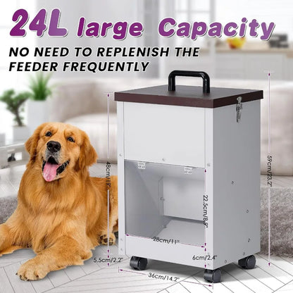 30LB Outdoor Automatic Dog Feeder Large Breed
