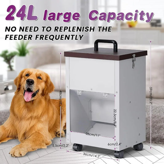 30LB Outdoor Automatic Dog Feeder Large Breed
