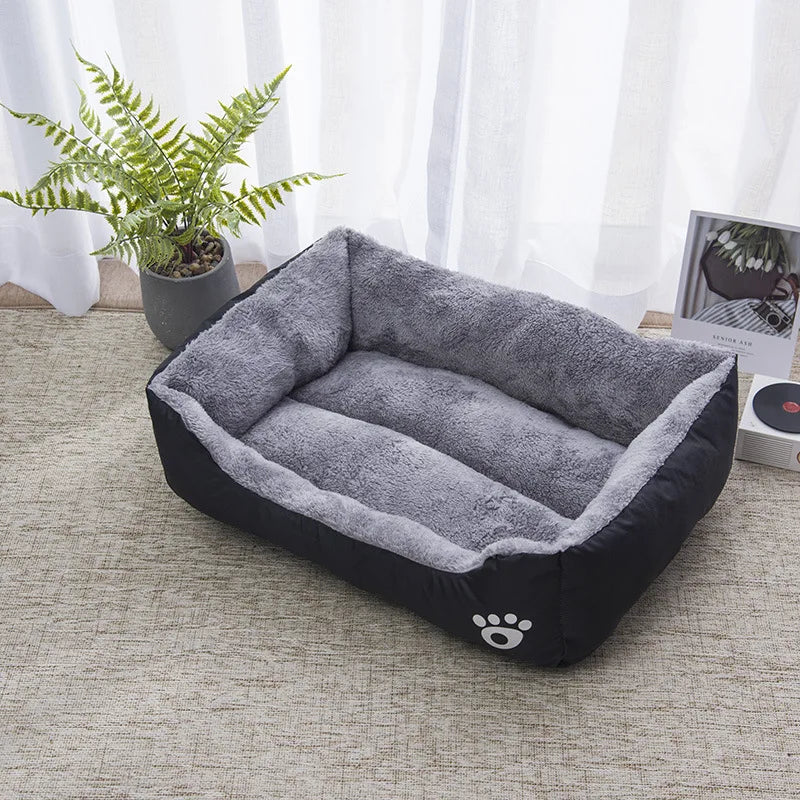 Color Square Winter Soft Warm Waterproof Bed for cats and dogs