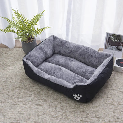 Color Square Winter Soft Warm Waterproof Bed for cats and dogs