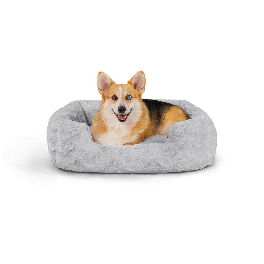 Dog and cat  Bed Medium 30x20 Orthopedic Support Easy Entry Removable Cover Water Resistant Low Profile Bolsters