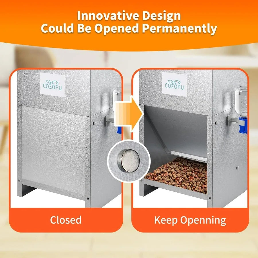 Automatic Gravity Feeder with Water Bowl