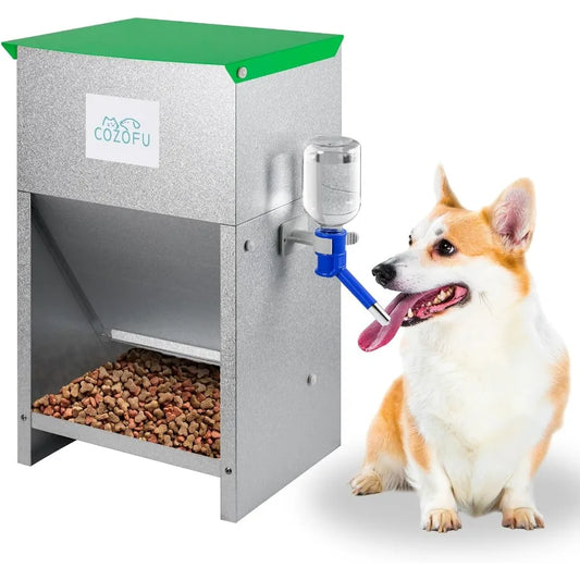 Automatic Gravity Feeder with Water Bowl
