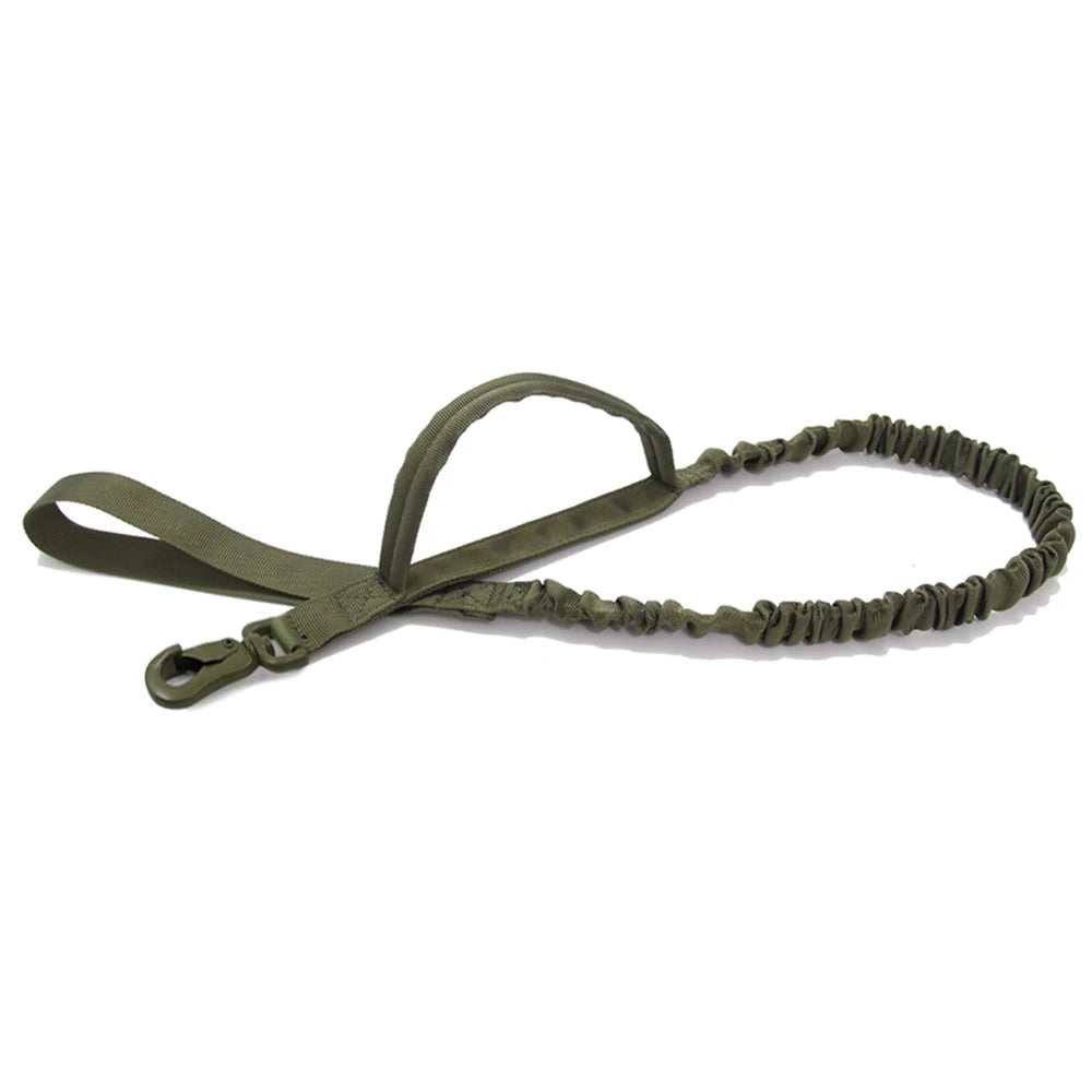 Military Adjustable Dog  Leash Quick Release Elastic Rope With 2 Control Handle For Medium and Small Dogs