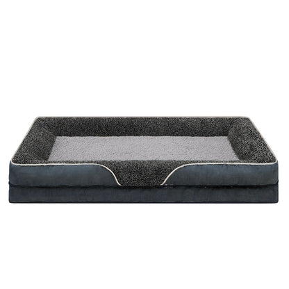 An oversized dog bed removable washable cover with raised edges,