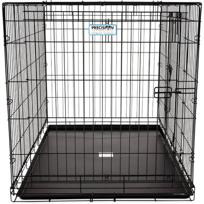 Two Door Wire Dog Crate, 48 Inch, For Pets 90-125 lbs, With 5-Point Locking System