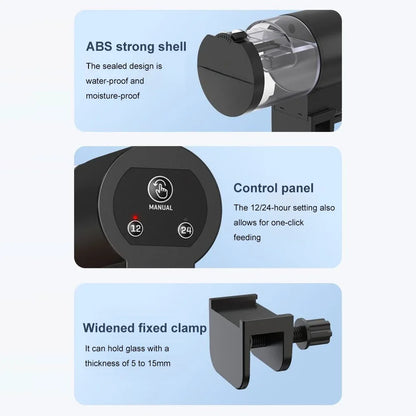 1-3PCS Automatic  Aquarium Fish Food Dispenser 100ML