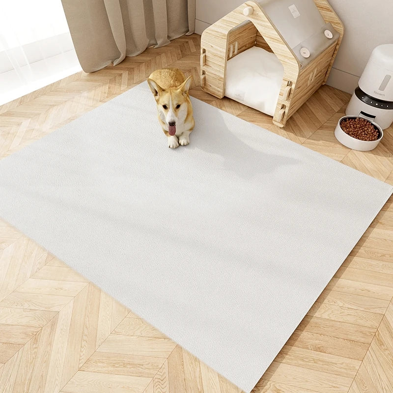 Simple Solid-Color Pet Bowl Mat, Strong Water Absorption, Anti-Slip, Cat And Dog Scratch-Resistant