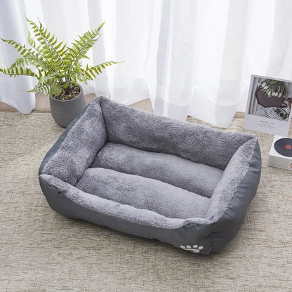 Color Square Winter Soft Warm Waterproof Bed for cats and dogs