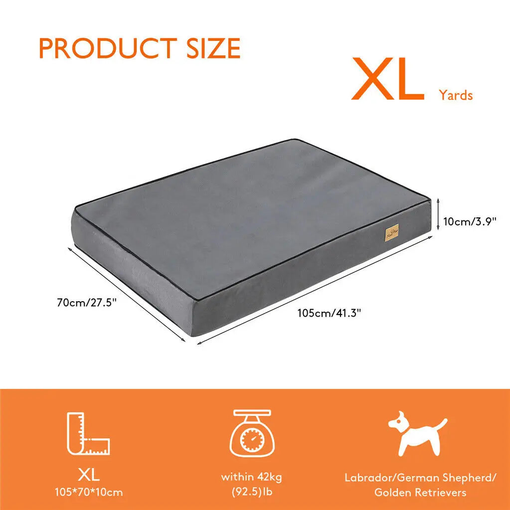 M L XL 2XL Jumbo Pet Orthopedic Bed  Washable Cover Waterproof